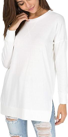 Round Neck Casual Solid Color Top