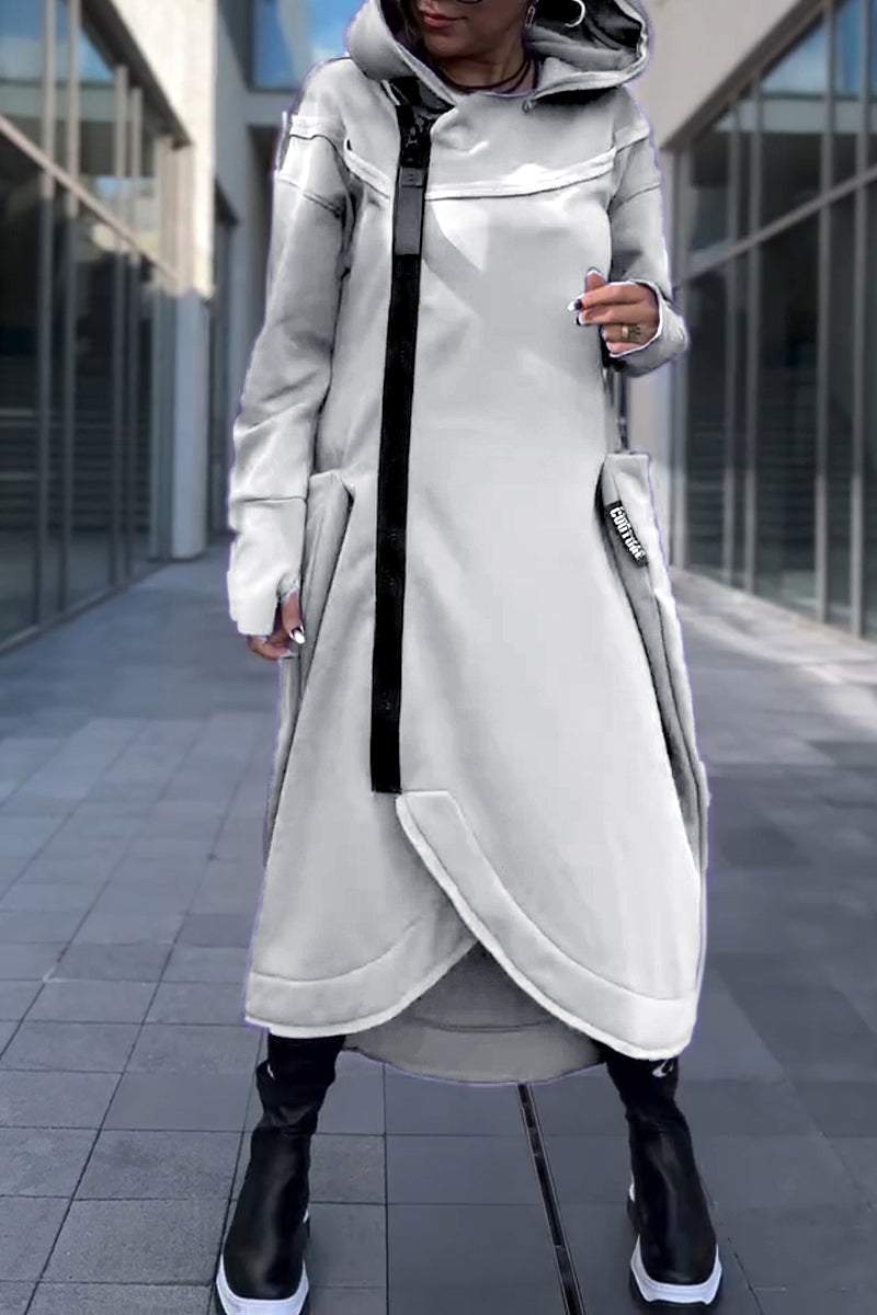 Women's Hooded Long-sleeved Casual Fashion Sweater Dress