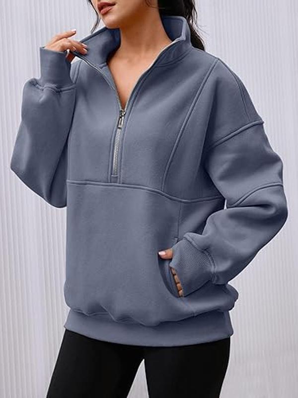 Women's Half Zip Sweatshirt Long Sleeve Hoodie