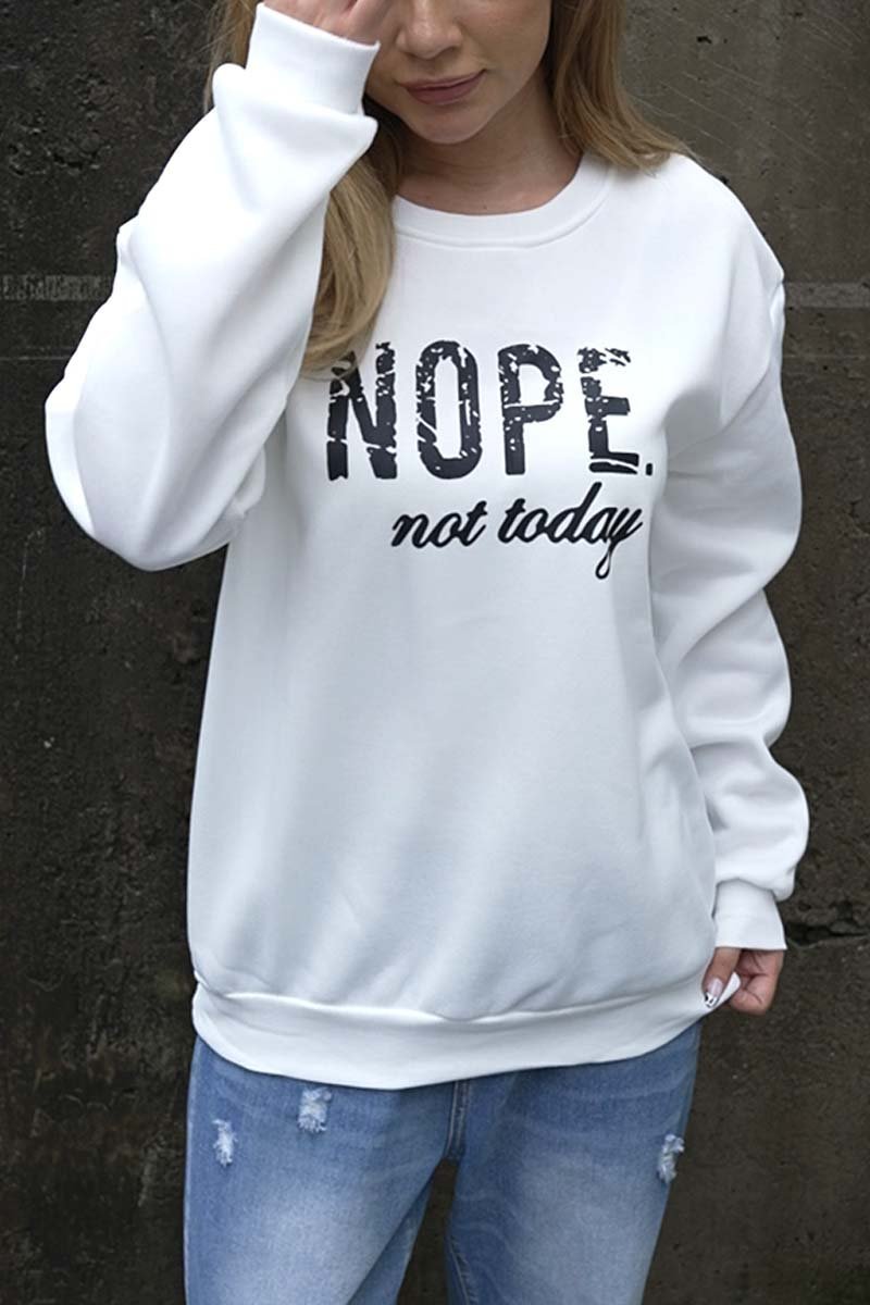 Women's Letter Print Crew Neck Pullover Sweatshirt