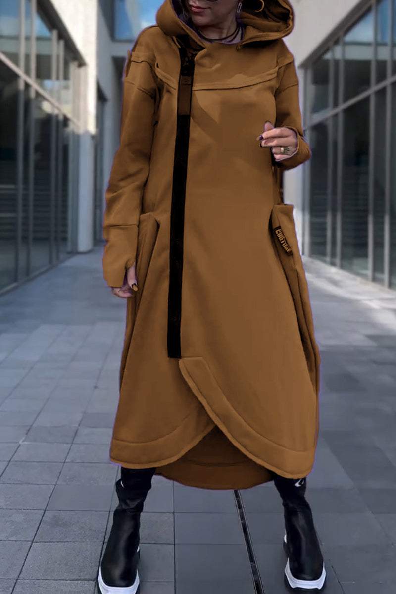 Women's Hooded Long-sleeved Casual Fashion Sweater Dress