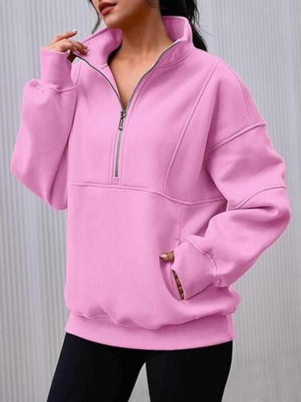 Women's Half Zip Sweatshirt Long Sleeve Hoodie