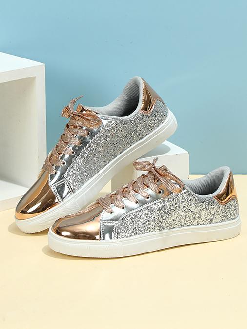 Women's Casual Glitter Walking Skate Shoes