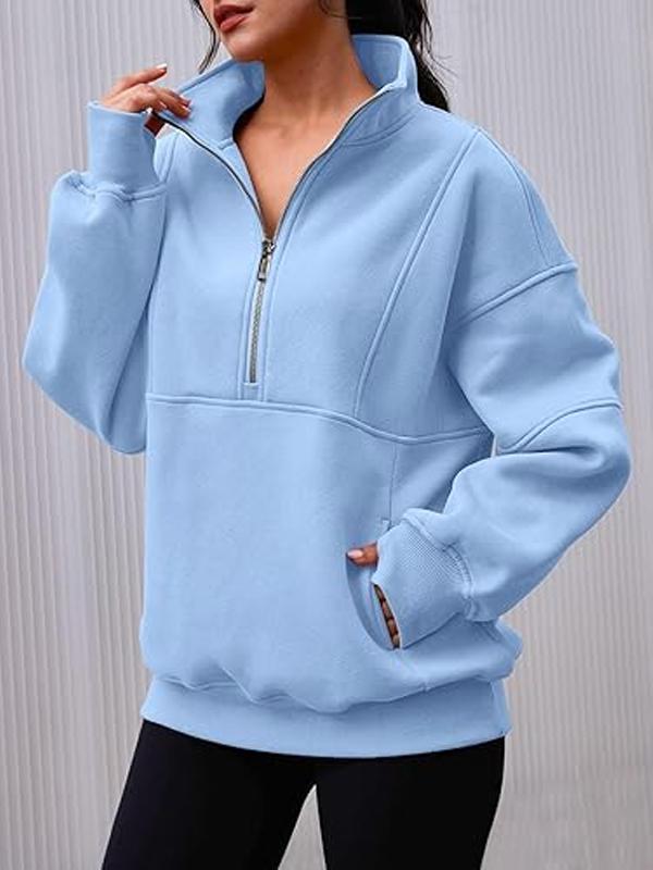Women's Half Zip Sweatshirt Long Sleeve Hoodie