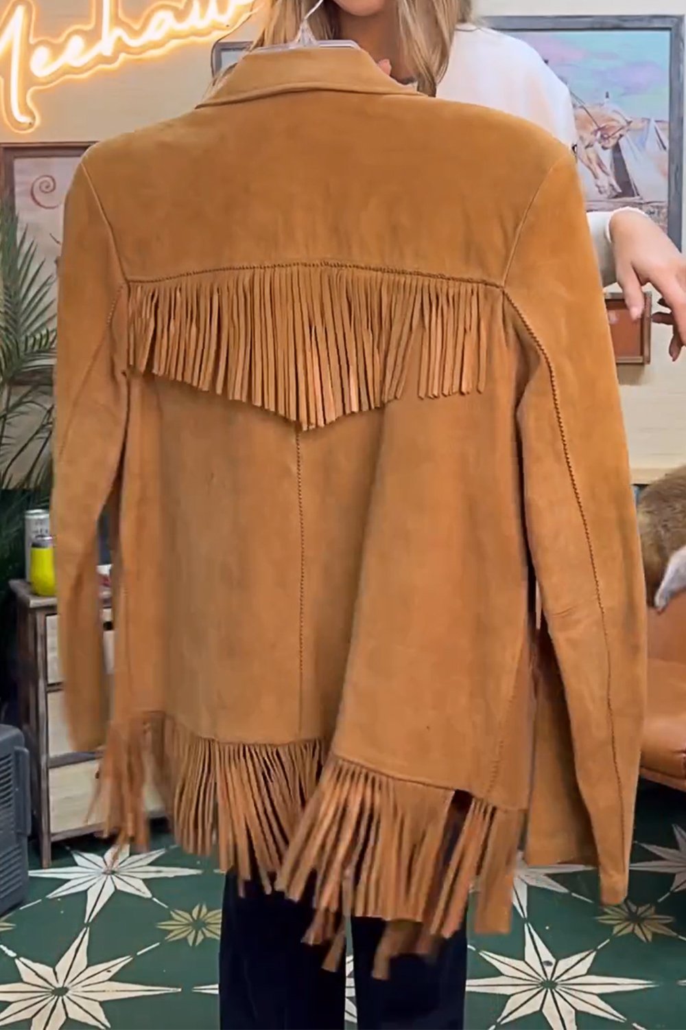 Women's Fringed Jacket Tops