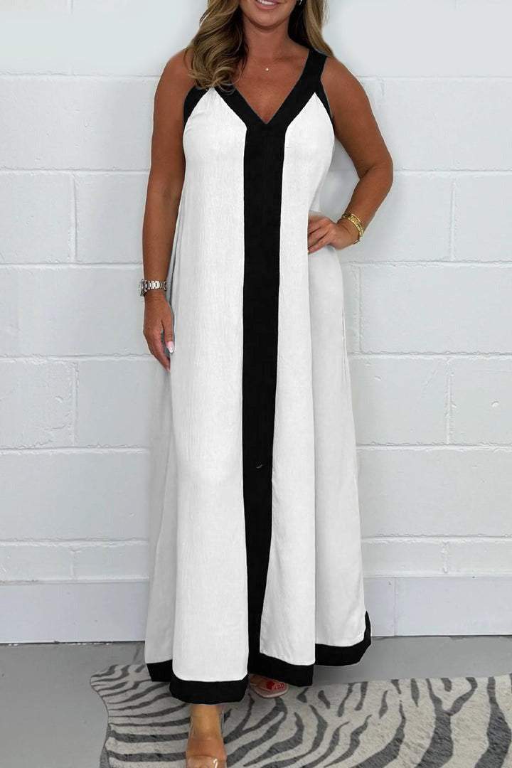 Women's Panelled Trim Maxi Dress