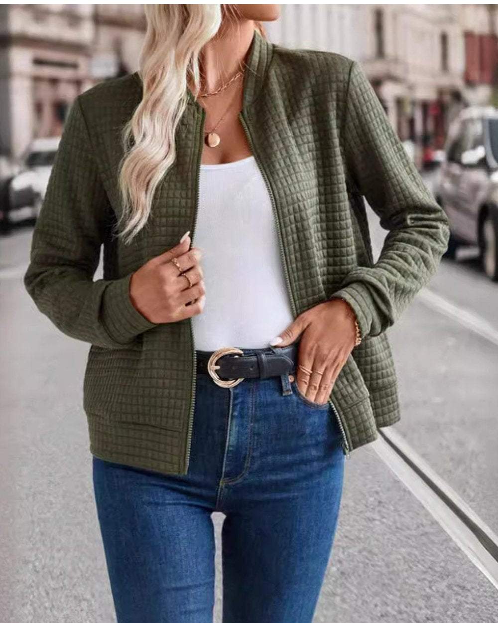 Fashionable Solid Color Small Style Jacket