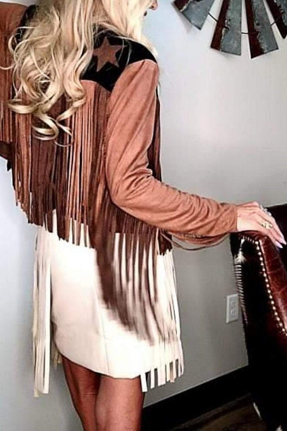 Women's Fringed Jacket Tops