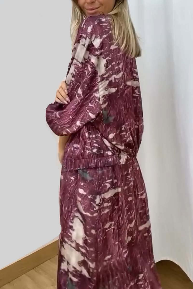 Women's Elegant Printed Jacket and Sleeveless Dress Set