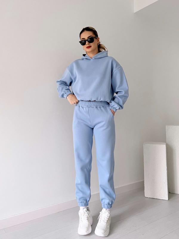 Two Piece Outfits Casual Lounge Sets Long Sleeve Drawstring Cropped Hoodie With Sweatpants