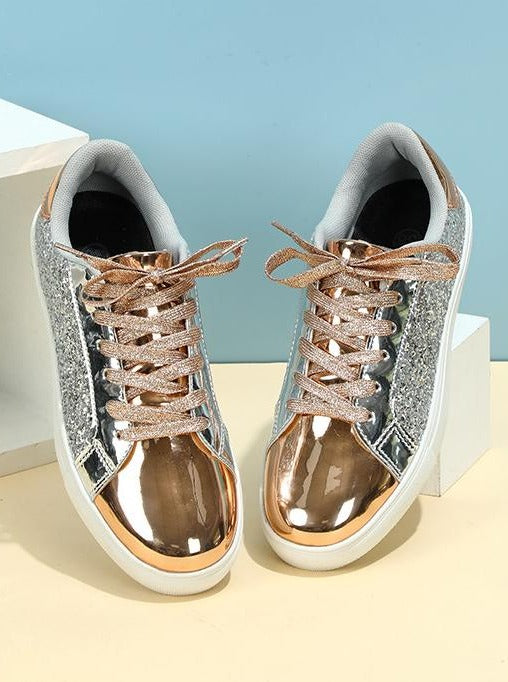 Women's Casual Glitter Walking Skate Shoes