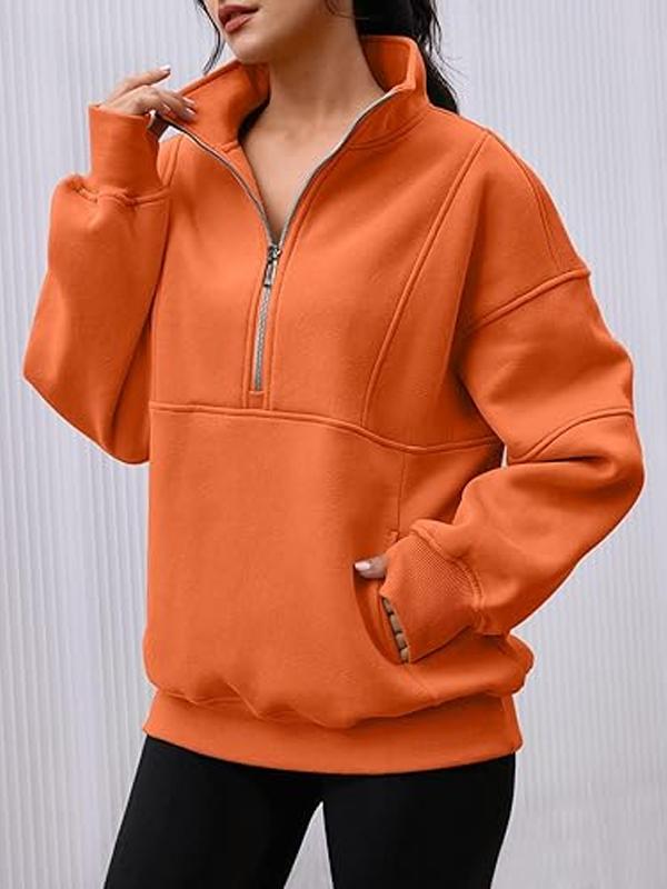 Women's Half Zip Sweatshirt Long Sleeve Hoodie