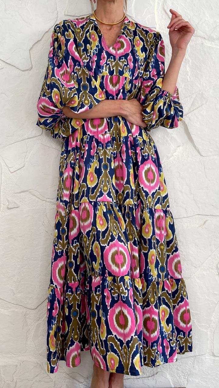 Women's Casual Floral Print Long Sleeve Dress