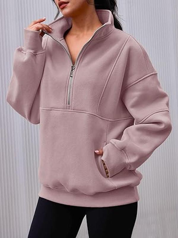 Women's Half Zip Sweatshirt Long Sleeve Hoodie