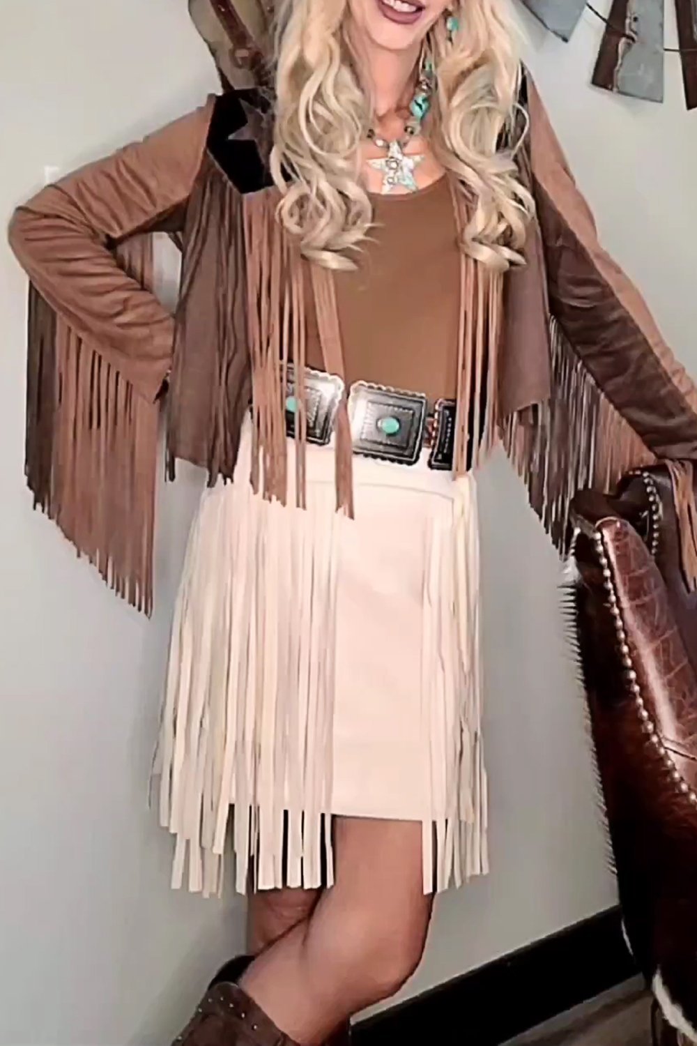 Women's Fringed Jacket Tops