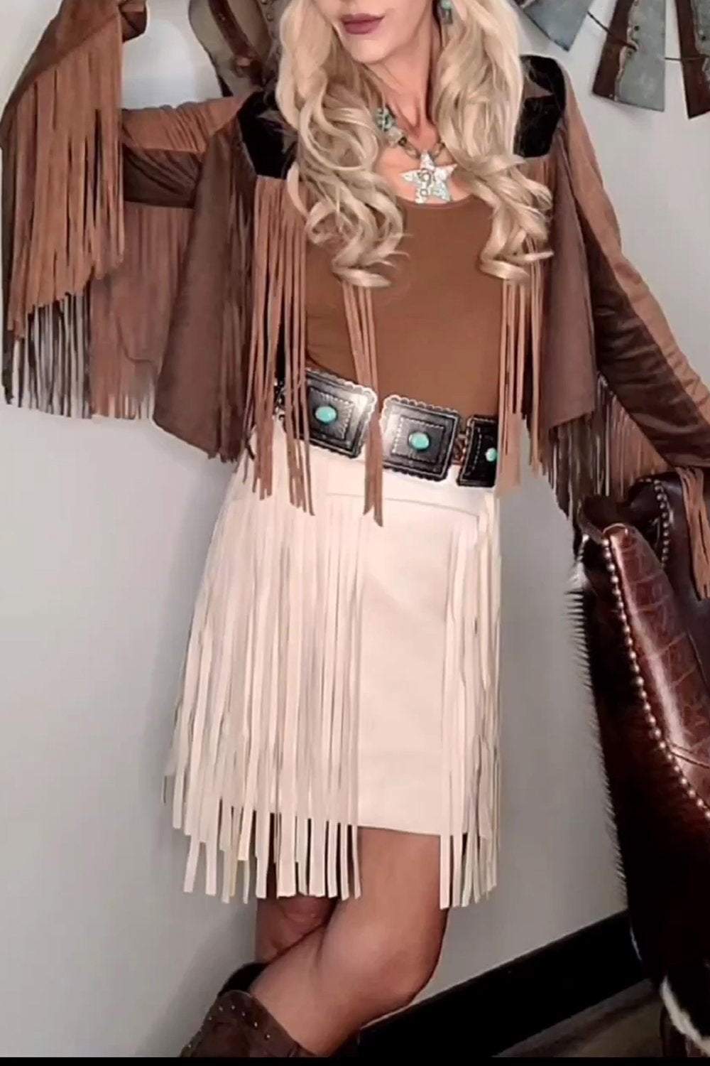 Women's Fringed Jacket Tops