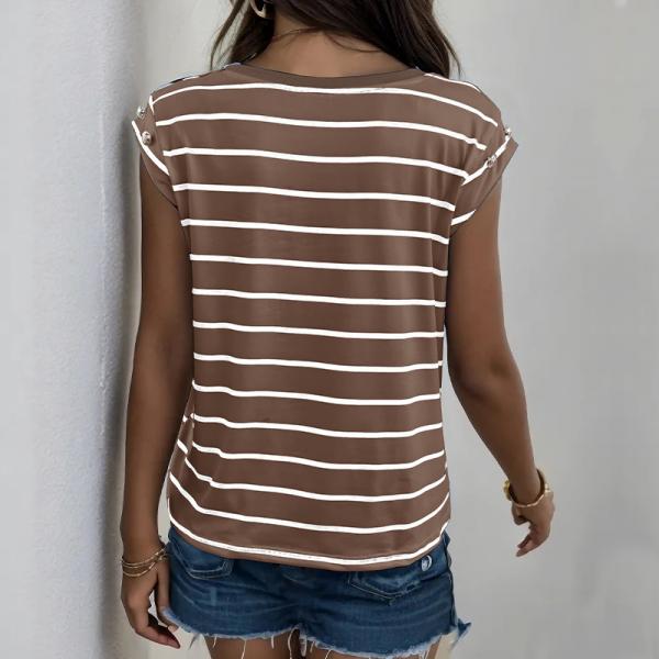 sleeveless striped t-shirt
