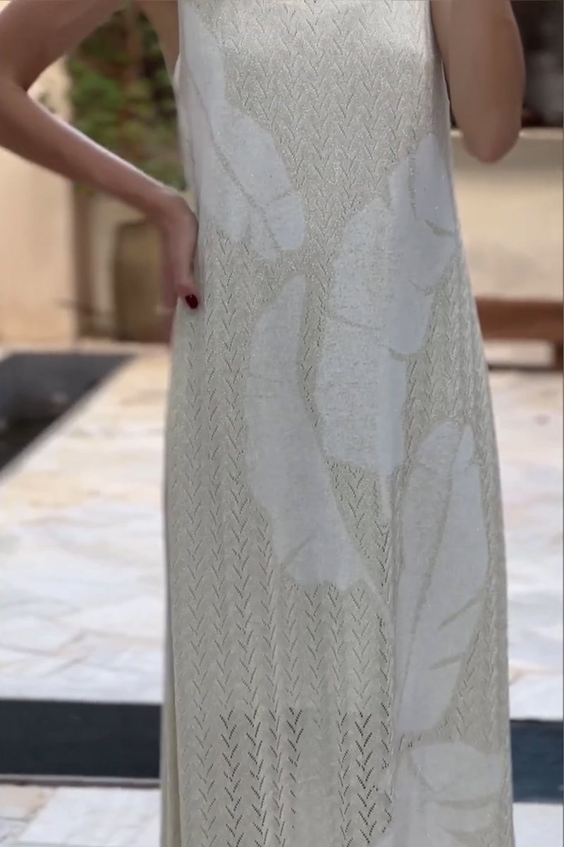 Thin knitted sleeveless dress