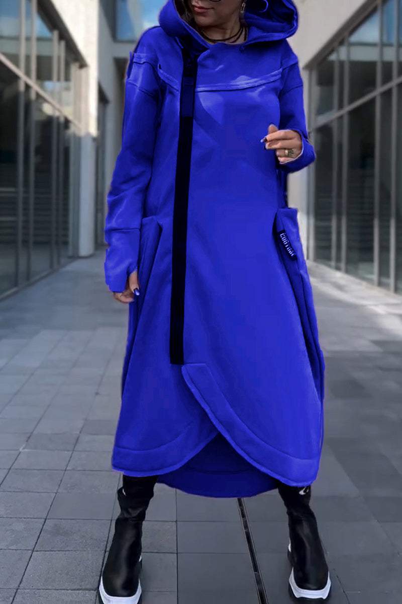 Women's Hooded Long-sleeved Casual Fashion Sweater Dress