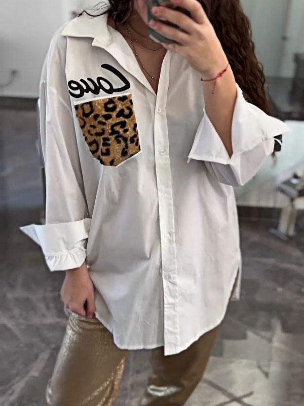 Women's Bronzing Leopard Print Top and Pants Set