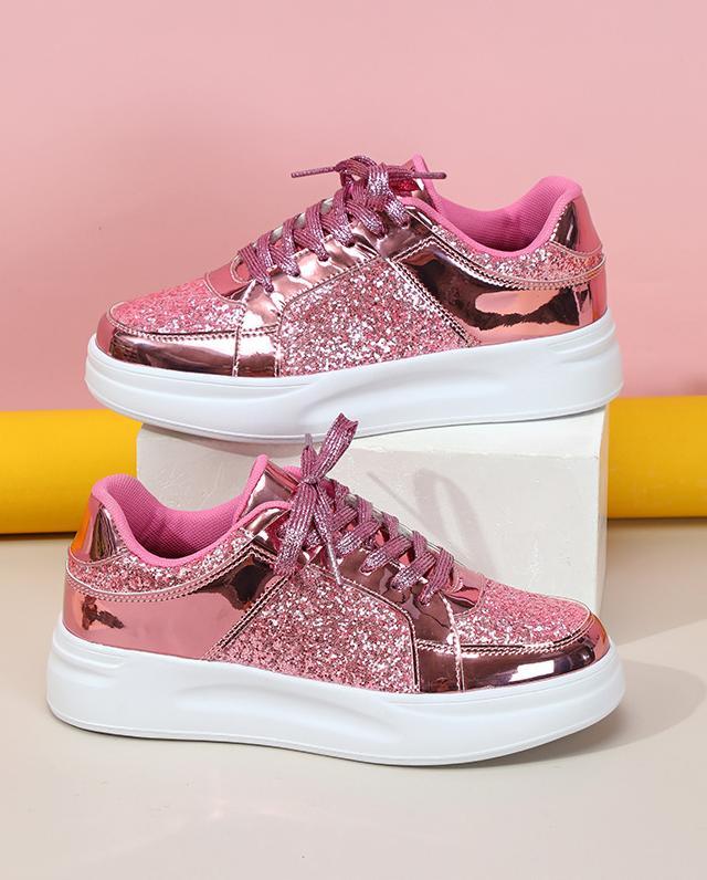 Women's Casual Glitter Walking Skate Shoes