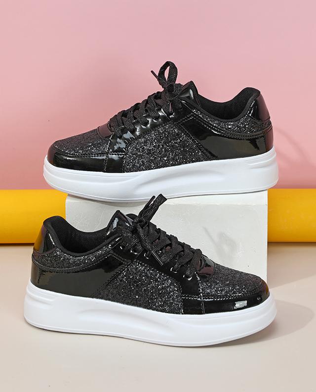 Women's Casual Glitter Walking Skate Shoes