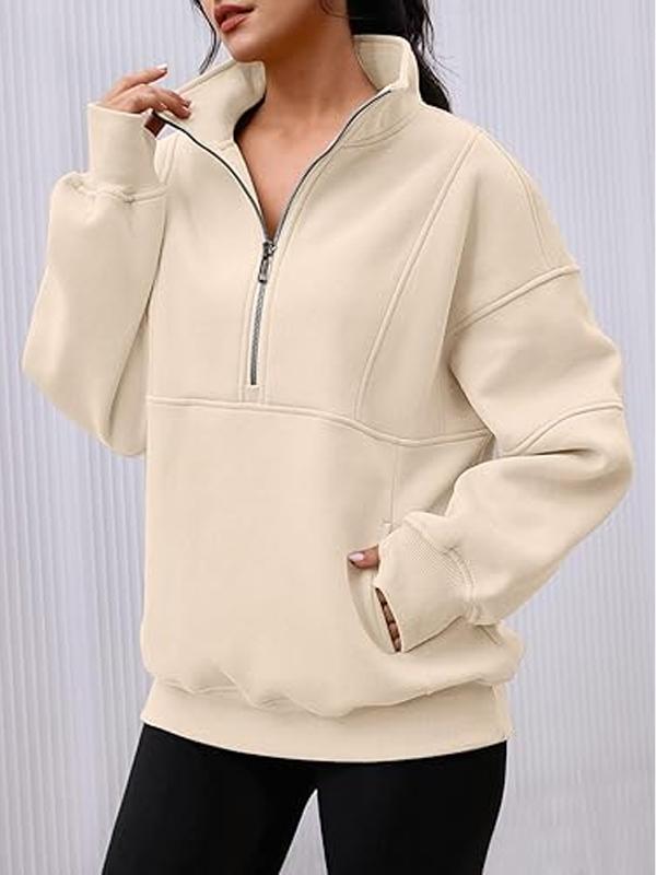 Women's Half Zip Sweatshirt Long Sleeve Hoodie