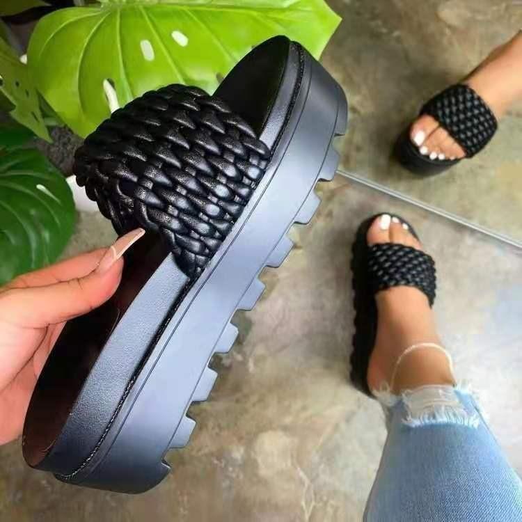 Thick Sole Flat Slippers