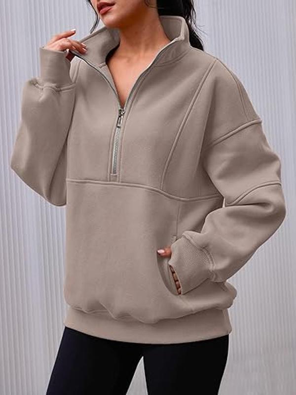 Women's Half Zip Sweatshirt Long Sleeve Hoodie