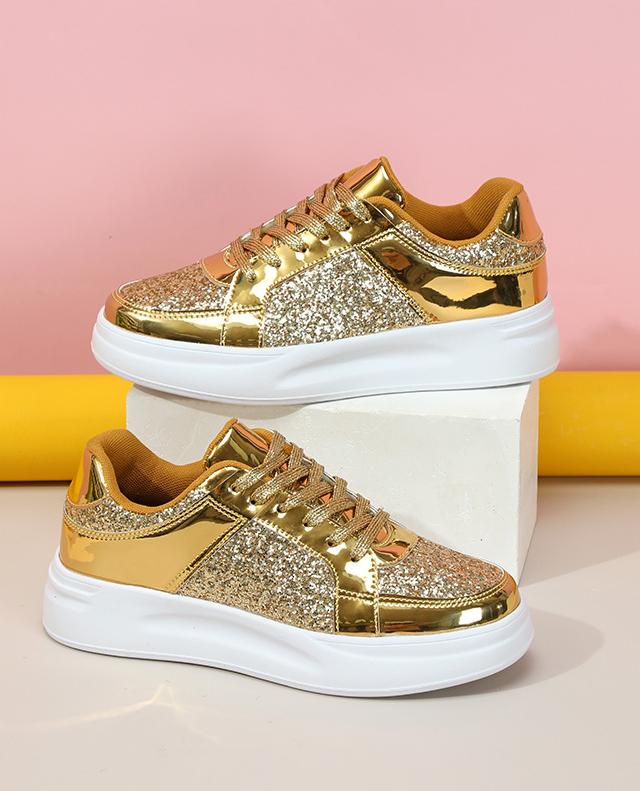 Women's Casual Glitter Walking Skate Shoes