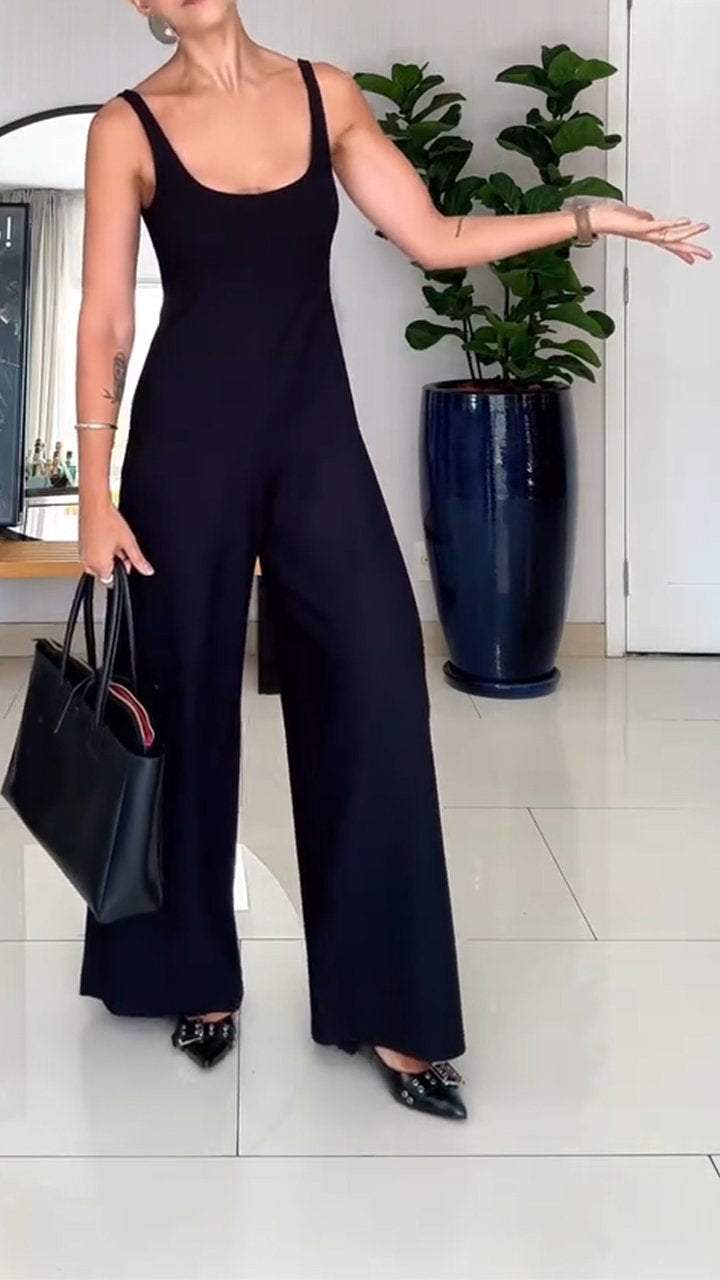 Solid Color Jumpsuit for Women