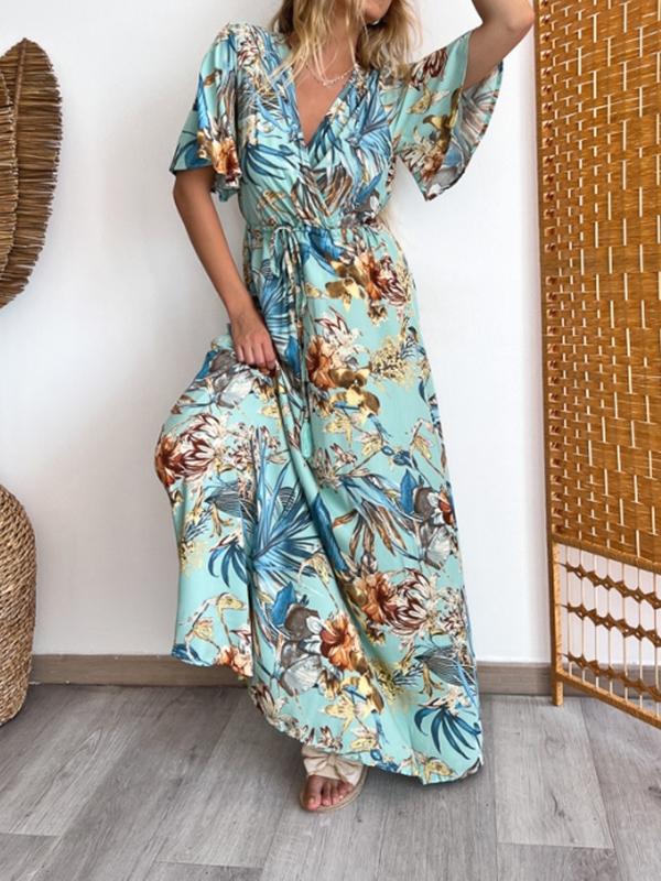 Women's Casual Resort Printed Long Dress