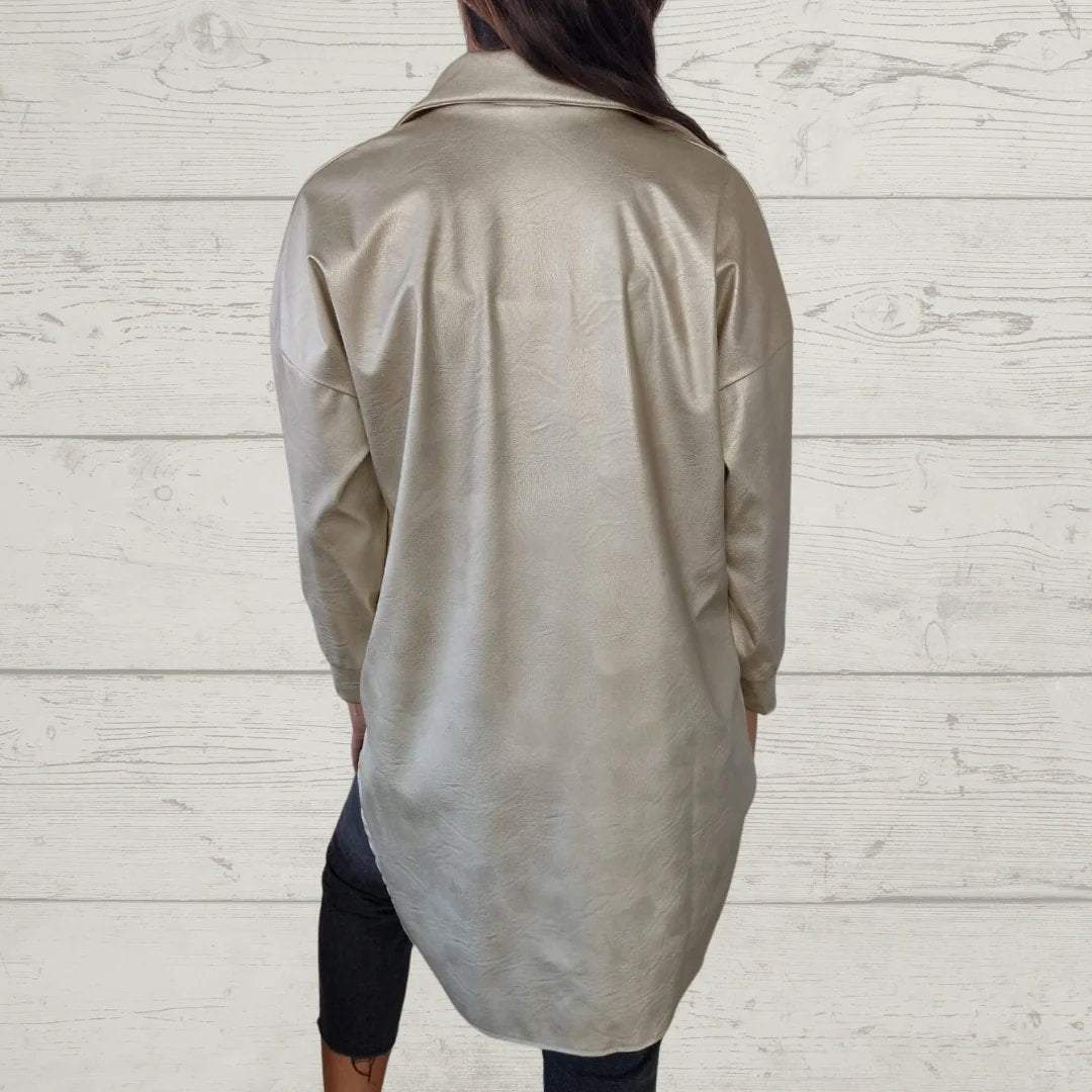 Casual Lapel Long Shirt