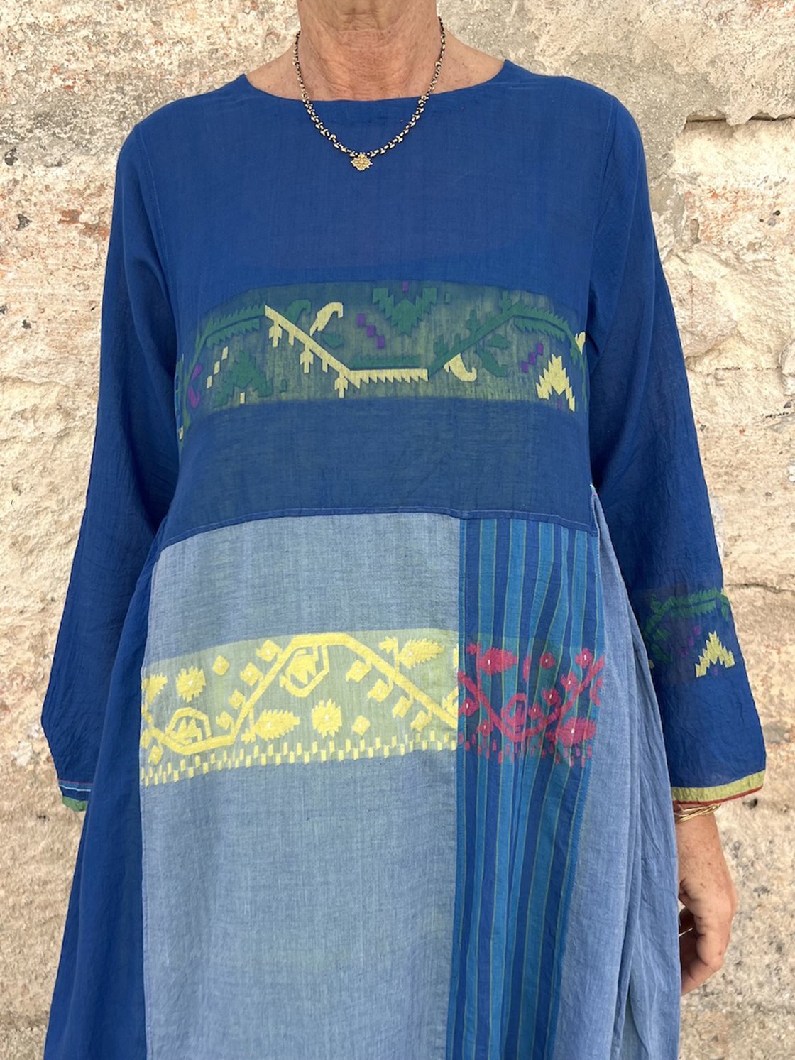 Women's Printed Cotton And Linen Dress