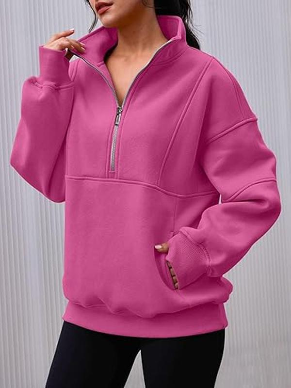 Women's Half Zip Sweatshirt Long Sleeve Hoodie