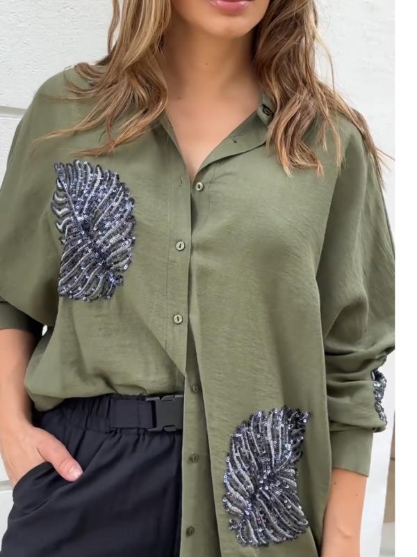 Sparkly patterned casual shirt