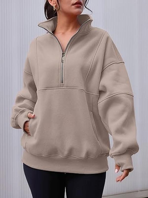 Women's Half Zip Sweatshirt Long Sleeve Hoodie