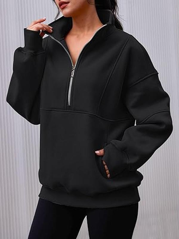 Women's Half Zip Sweatshirt Long Sleeve Hoodie