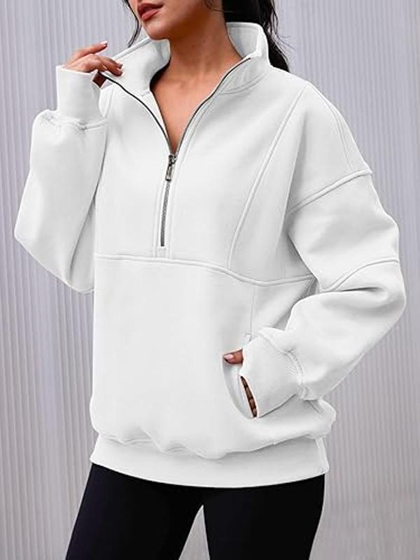 Women's Half Zip Sweatshirt Long Sleeve Hoodie