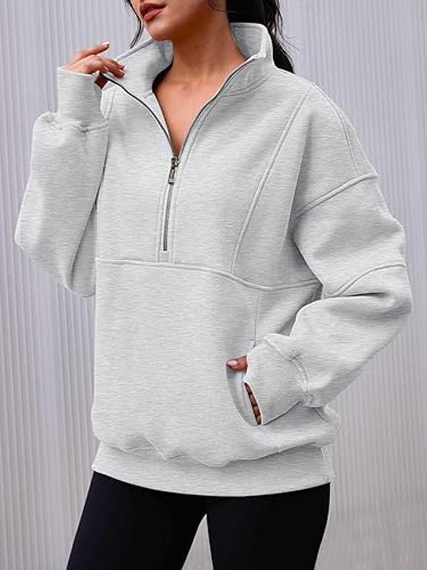 Women's Half Zip Sweatshirt Long Sleeve Hoodie